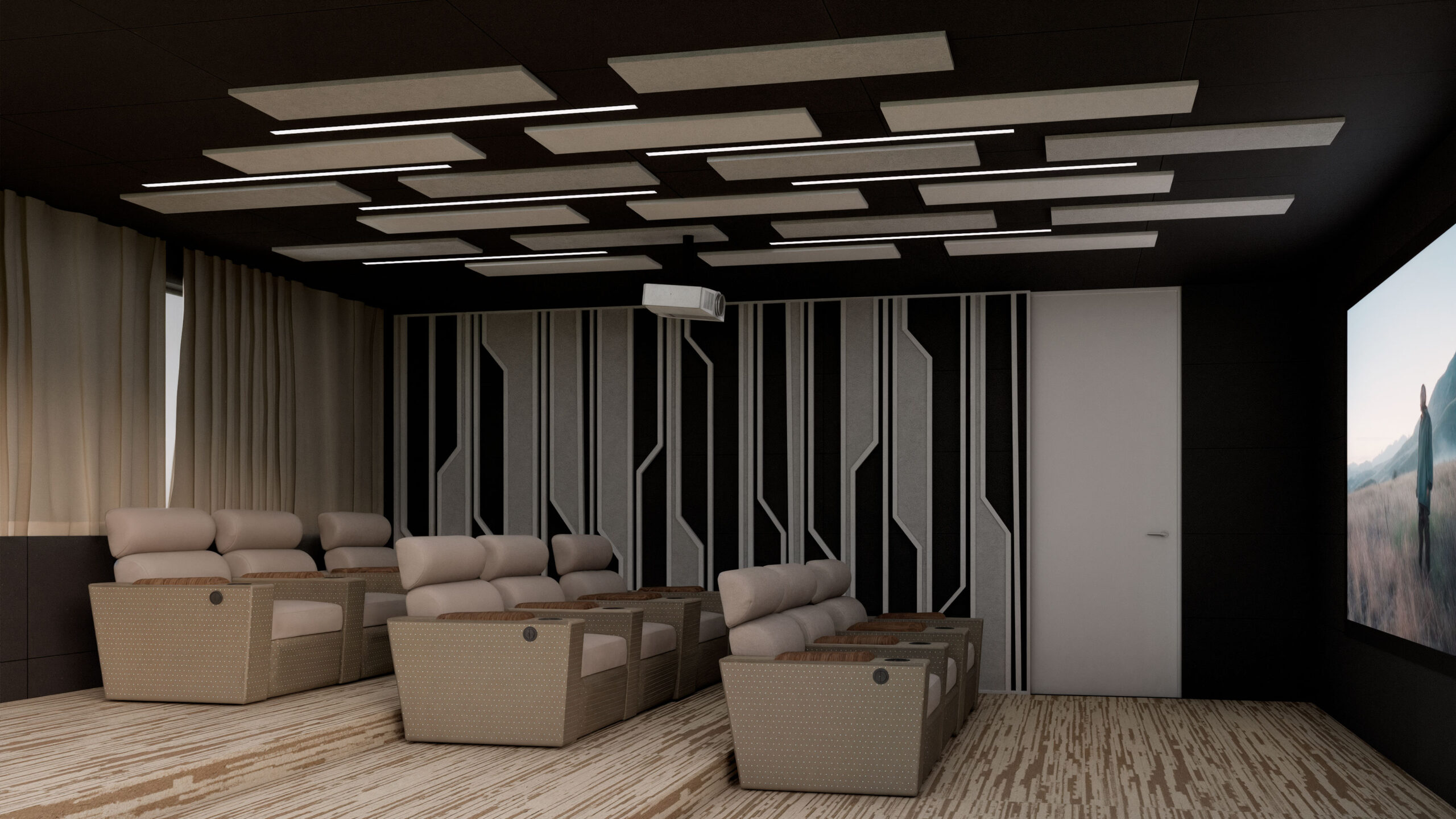 Fabric Wrapped Fiberglass Ceiling Panels